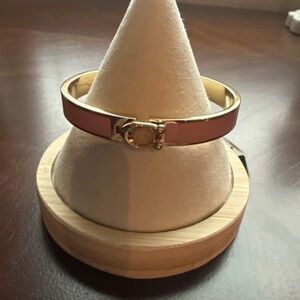 Elegant Gold and Pink Bracelet